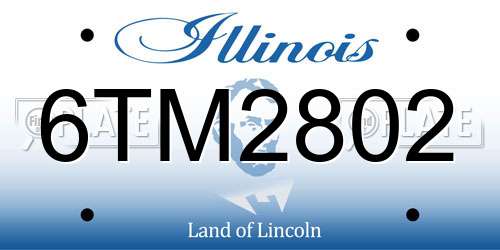 6TM2802 Illinois License Plate