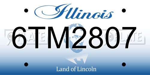 6TM2807 Illinois License Plate