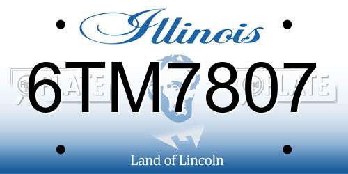 6TM7807 Illinois License Plate