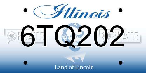 6TQ202 Illinois License Plate