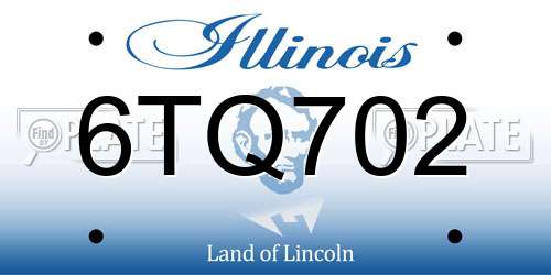 6TQ702 Illinois License Plate