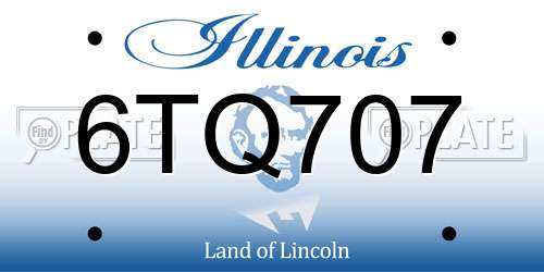 6TQ707 Illinois License Plate