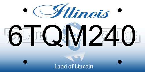 6TQM240 Illinois License Plate