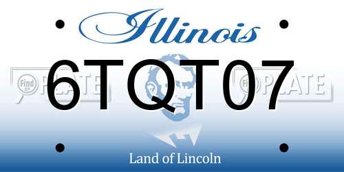 6TQT07 Illinois License Plate