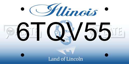 6TQV55 Illinois License Plate