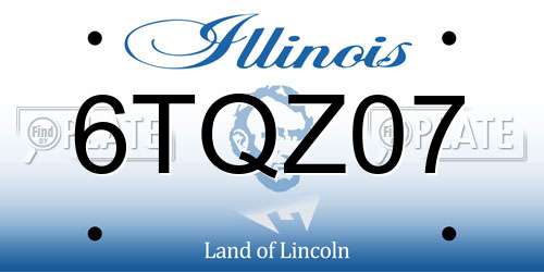 6TQZ07 Illinois License Plate