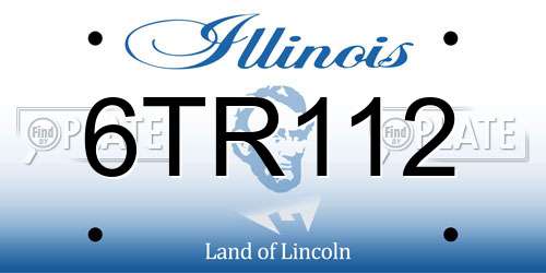 6TR112 Illinois License Plate