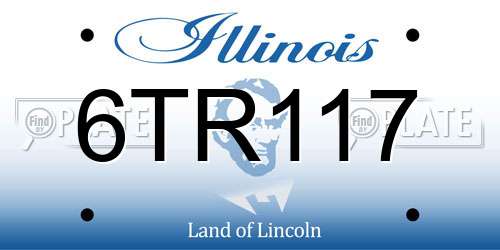 6TR117 Illinois License Plate