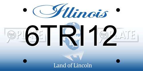 6TRI12 Illinois License Plate