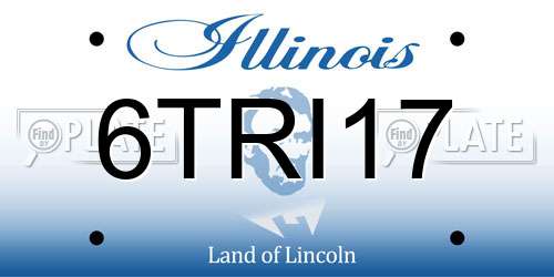 6TRI17 Illinois License Plate