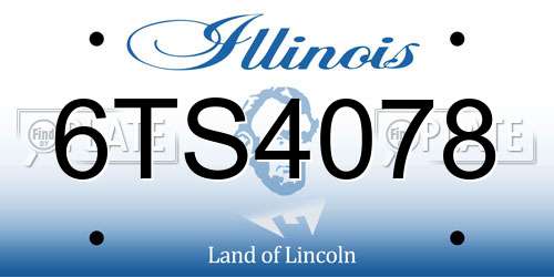 6TS4078 Illinois License Plate