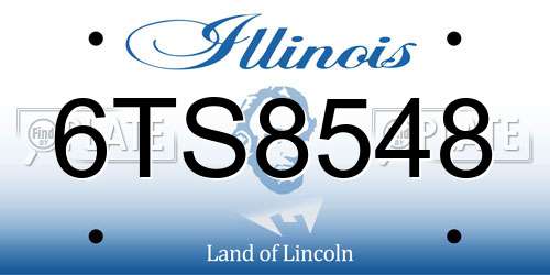 6TS8548 Illinois License Plate