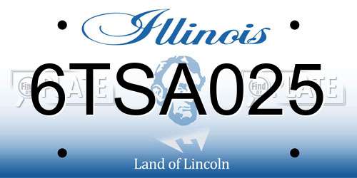 6TSA025 Illinois License Plate