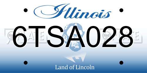 6TSA028 Illinois License Plate