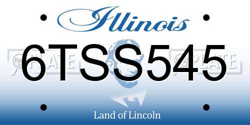 6TSS545 Illinois License Plate