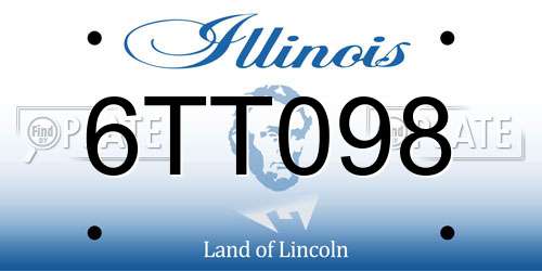 6TT098 Illinois License Plate
