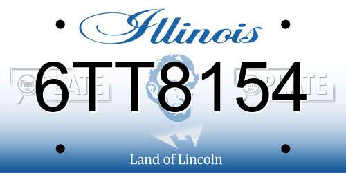 6TT8154 Illinois License Plate