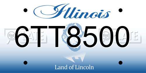 6TT8500 Illinois License Plate