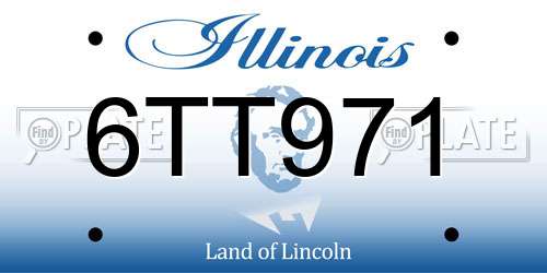 6TT971 Illinois License Plate