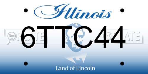6TTC44 Illinois License Plate