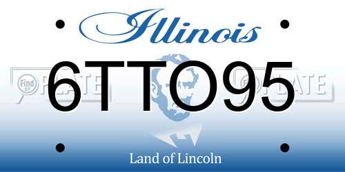 6TTO95 Illinois License Plate
