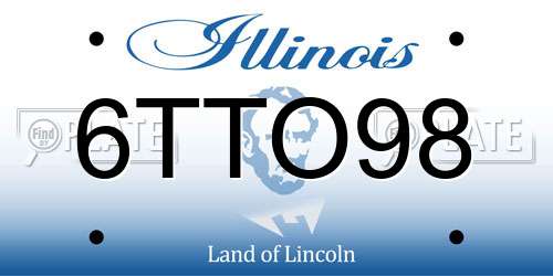 6TTO98 Illinois License Plate
