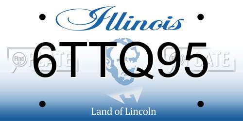 6TTQ95 Illinois License Plate
