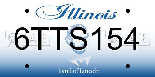6TTS154 Illinois License Plate