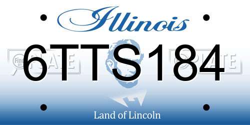 6TTS184 Illinois License Plate