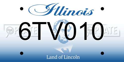 6TV010 Illinois License Plate