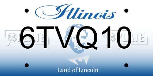 6TVQ10 Illinois License Plate