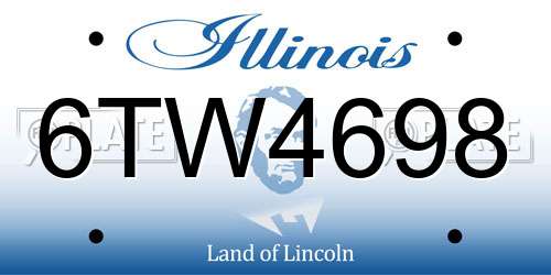 6TW4698 Illinois License Plate