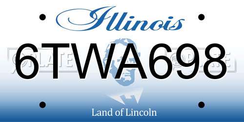 6TWA698 Illinois License Plate