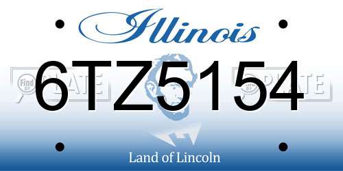 6TZ5154 Illinois License Plate