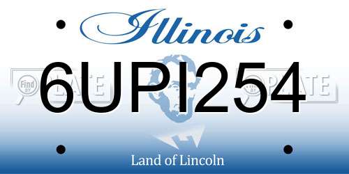 6UPI254 Illinois License Plate
