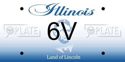6V Illinois License Plate