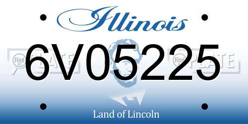 6V05225 Illinois License Plate