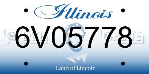 6V05778 Illinois License Plate
