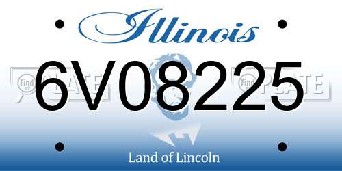 6V08225 Illinois License Plate