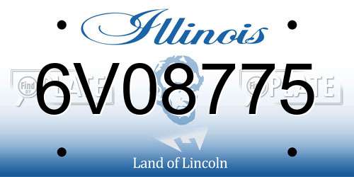 6V08775 Illinois License Plate