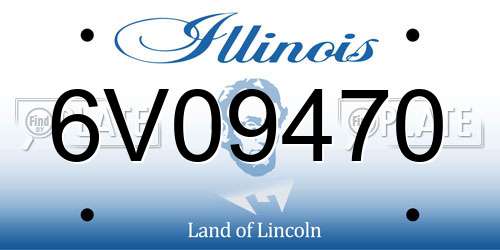 6V09470 Illinois License Plate