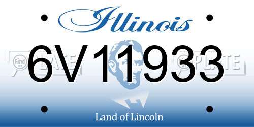 6V11933 Illinois License Plate
