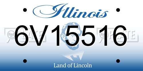 6V15516 Illinois License Plate