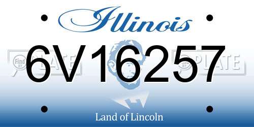 6V16257 Illinois License Plate