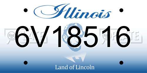 6V18516 Illinois License Plate