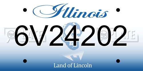 6V24202 Illinois License Plate