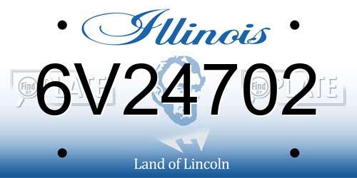 6V24702 Illinois License Plate