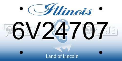 6V24707 Illinois License Plate