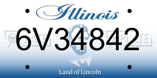 6V34842 Illinois License Plate