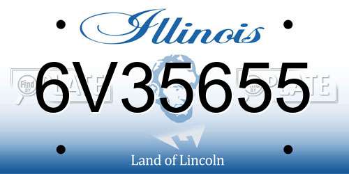 6V35655 Illinois License Plate